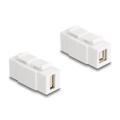 delock-87951-el-modulo-keystone-usb-20-tipo-a-hembra-a-usb-20-tipo-b-hembra-blanco-se-puede-instalar-en-ambos-lados