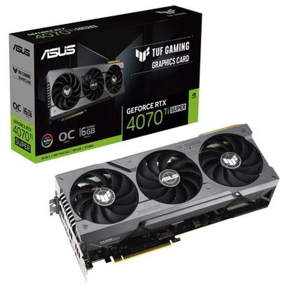 graphics-card-asus-nvidia-geforce-rtx-4070-ti-super-16-gb-gddr6x-256-bit-pcie-40-16x-2xhdmi-3xdisplayport-tuf-rtx4070tis-o16g-ga