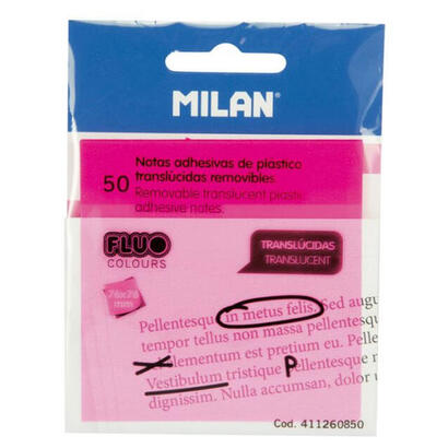 milan-notas-adhesivas-50-hojas-76x76mm-translucidas-rosa-fluorescente