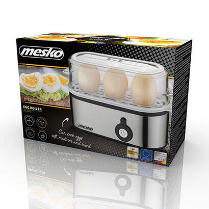 mesko-home-ms-4485-cuecehuevos-3-huevos-210-w-negro-plata-transparente