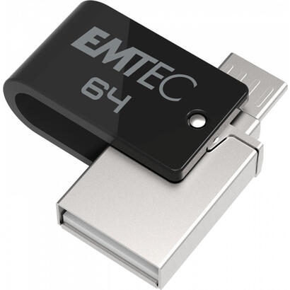 emtec-t260b-unidad-flash-usb-64-gb-usb-type-a-micro-usb-20-negro-acero-inoxidable