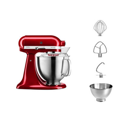 robot-kitchenaid-artisan-5ksm185ps-de-cocina-300-w-48-l-rojo