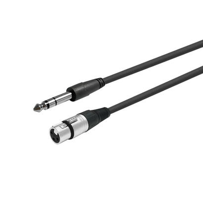 vivolink-proaudxlrfjacks3-cable-de-audio-1-m-xlr-635mm-negro