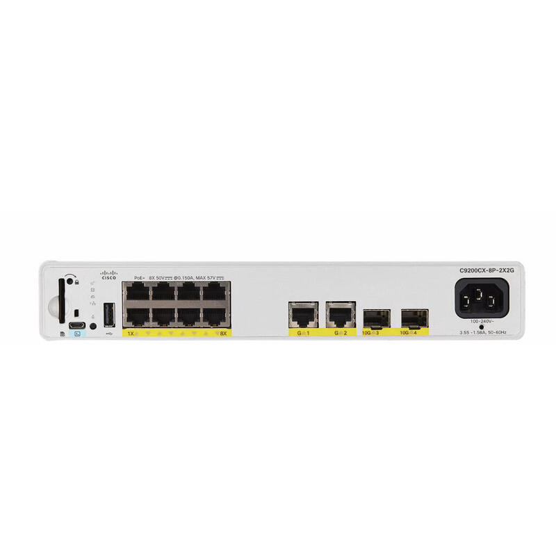 cisco-catalyst-9200cx-network-essentials-conmutador-compacto-l3-gestionado-8-x-101001000-poe-2-x-1000base-t-2-x-10-gigabit-sfp-e