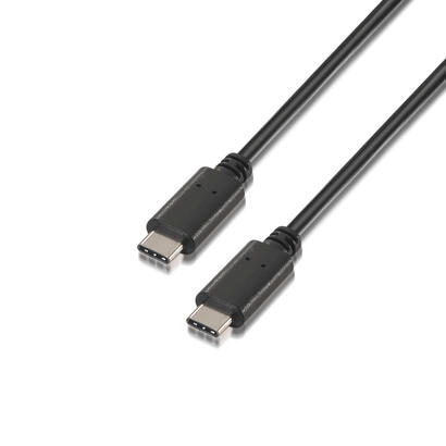 aisens-cable-usb-20-3a-usb-c-a-usb-c-050m-negro