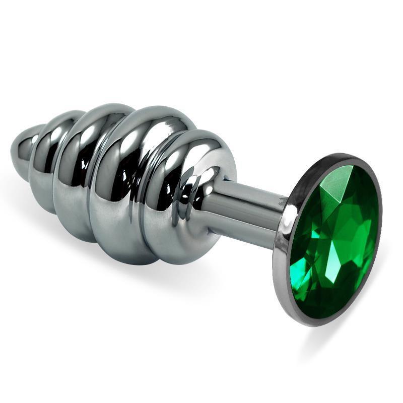 plug-anal-en-espiral-rosebud-con-joya-verde