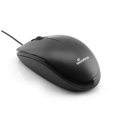 mediarange-raton-optisch-3-tamen-cablegehnden-silent-click-negro