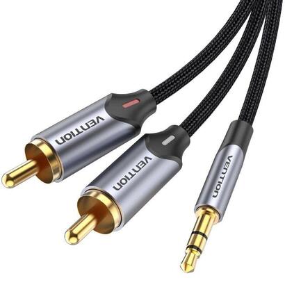 vention-bcnbk-2-x-rca-cinch-do-minijack-35mm-8m-w-oplocie-czarny