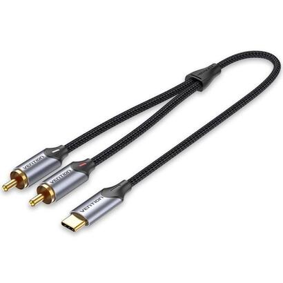 cable-conversor-vention-bguhg-2x-rca-macho-usb-tipo-c-macho-15m-gris