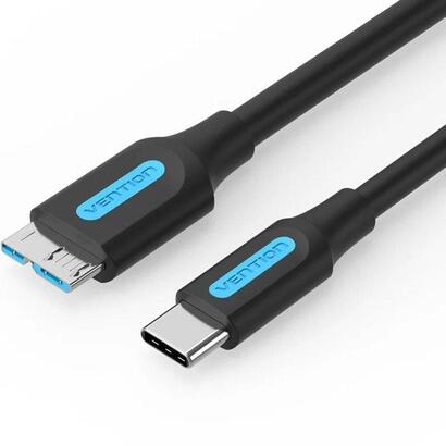 cable-usb-30-vention-cqabf-microusb-macho-usb-tipo-c-macho-5gbps-1m-negro