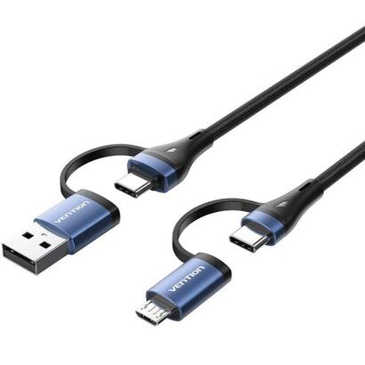 cable-usb-20-tipo-c-vention-ctllf-usb-tipo-c-macho-usb-macho-microusb-macho-usb-tipo-c-macho-hasta-100w-480mbps-1m-negro-y-azul