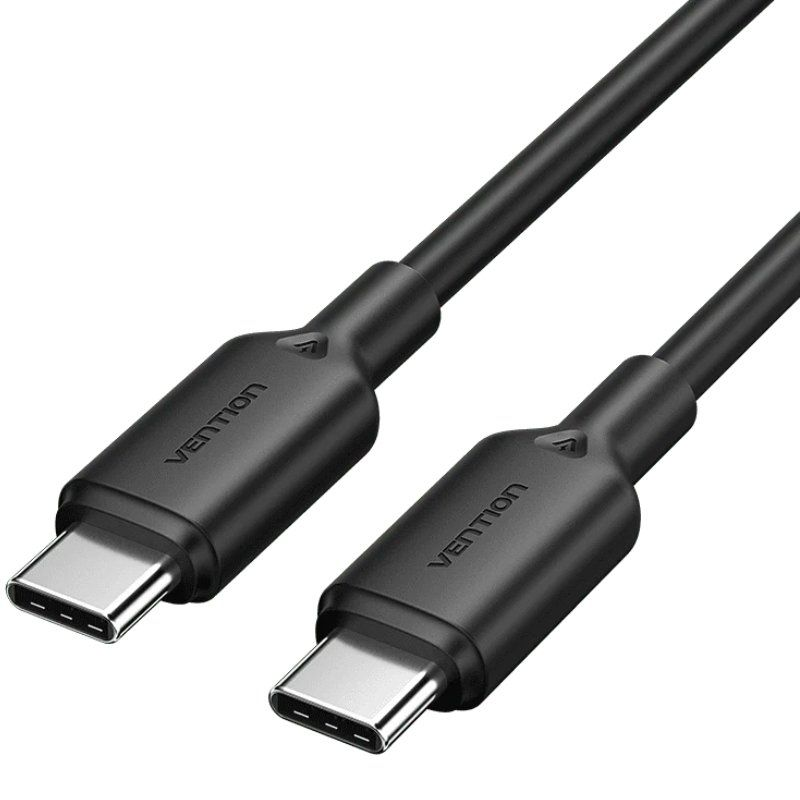 cable-usb-20-tipo-c-3a-vention-trcbh-usb-tipo-c-macho-usb-tipo-c-macho-hasta-60w-480mbps-2m-negro