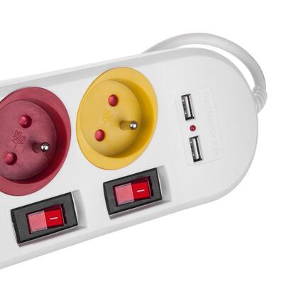 listwa-zasilajaca-z-wylacznikami-4-gniazda-2xusb-przedluzacz-mce229w-biala