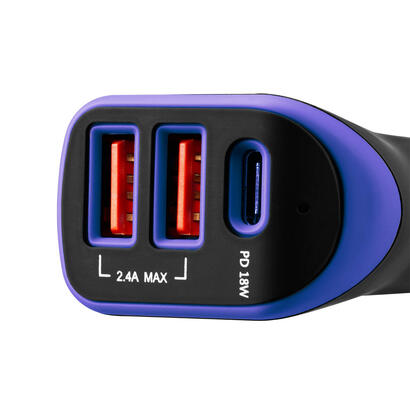 canyon-car-charger-3port-2xusb-a-usb-c-18w-pd-negro-purple-retail