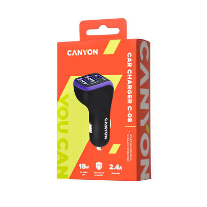 canyon-car-charger-3port-2xusb-a-usb-c-18w-pd-negro-purple-retail