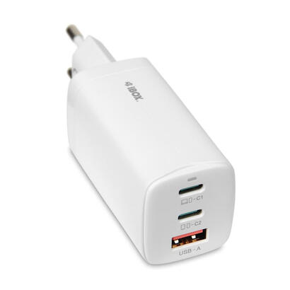 ibox-c-65-pd65w-universal-charger-gan-usb-c-cable-white