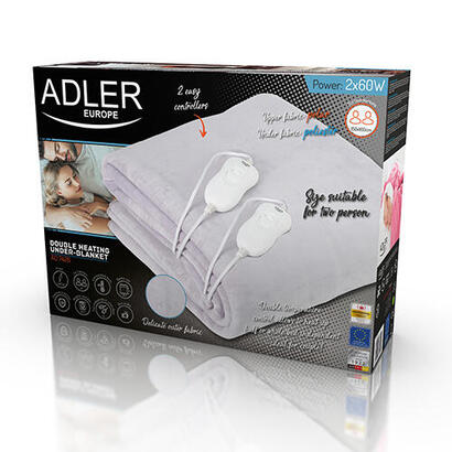 adler-ad-7426-manta-electrica-y-almohadilla-calentador-de-cama-electrico-60-w-gris-vellon-poliester