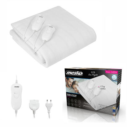 mesko-home-ms-7420-manta-electrica-y-almohadilla-120-w-blanco-poliester