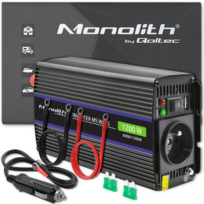 qoltec-51925-monolith-voltage-converter-1200-ms-wave-12v-to-230v-600-1200w-usb