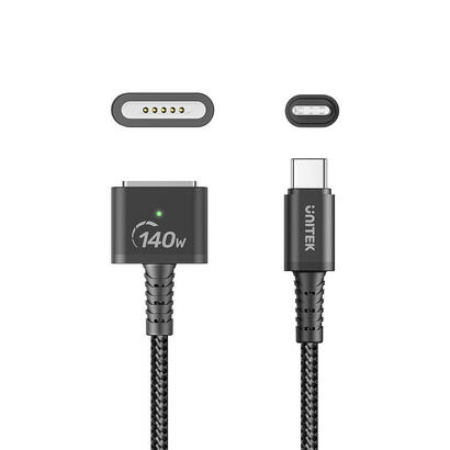 unitek-c14121bk-1m-cable-1m-usb-c-magsafe-140w