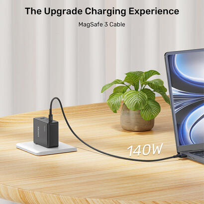 unitek-c14121bk-1m-cable-1m-usb-c-magsafe-140w