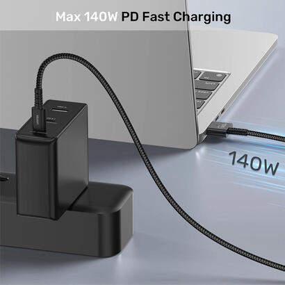 unitek-c14121bk-1m-cable-1m-usb-c-magsafe-140w