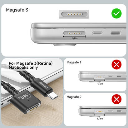 unitek-c14121bk-1m-cable-1m-usb-c-magsafe-140w