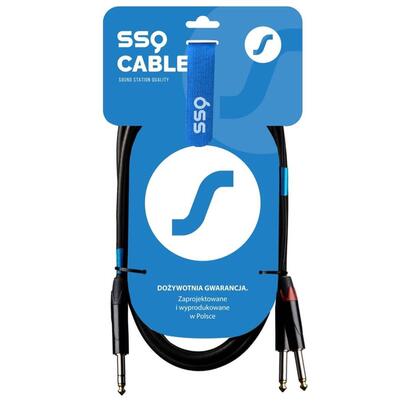 ssq-jsjm1-ss-1452-cable-jack-stereo-2x-jack-mono-1-m-negro
