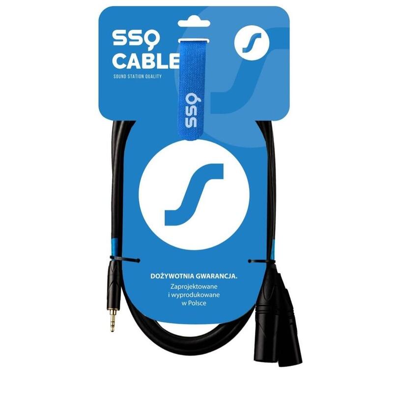 ssq-mixlr3-cable-jack-stereo-35-mm-2x-xlr-3-m
