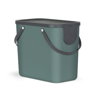 rotho-albula-dark-green-contenedor-para-la-separacion-de-residuos-25l