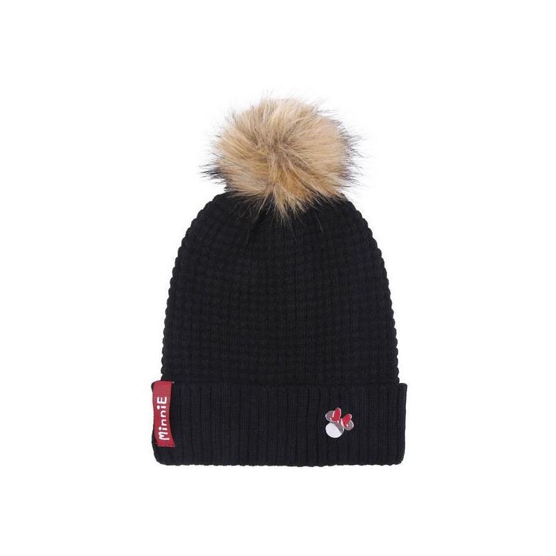 gorro-tricot-pompom-minnie-black-talla-u