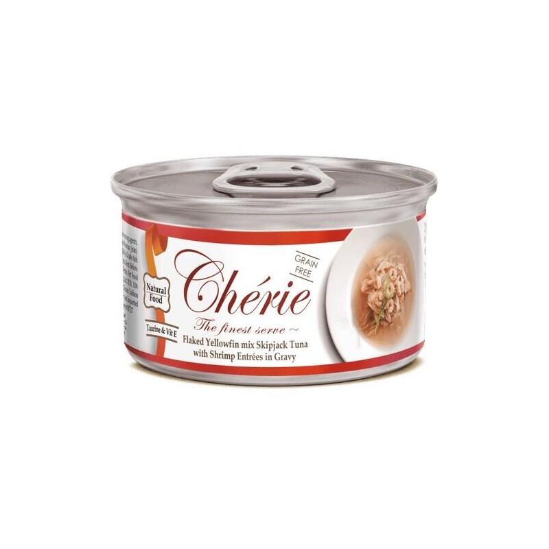 comida-humeda-para-gatos-cherie-tuna-with-shrimp-mix-in-gravy-80g