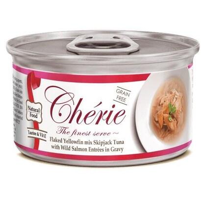 comida-humeda-para-gatos-cherie-tuna-with-salmon-mix-in-gravy-80g