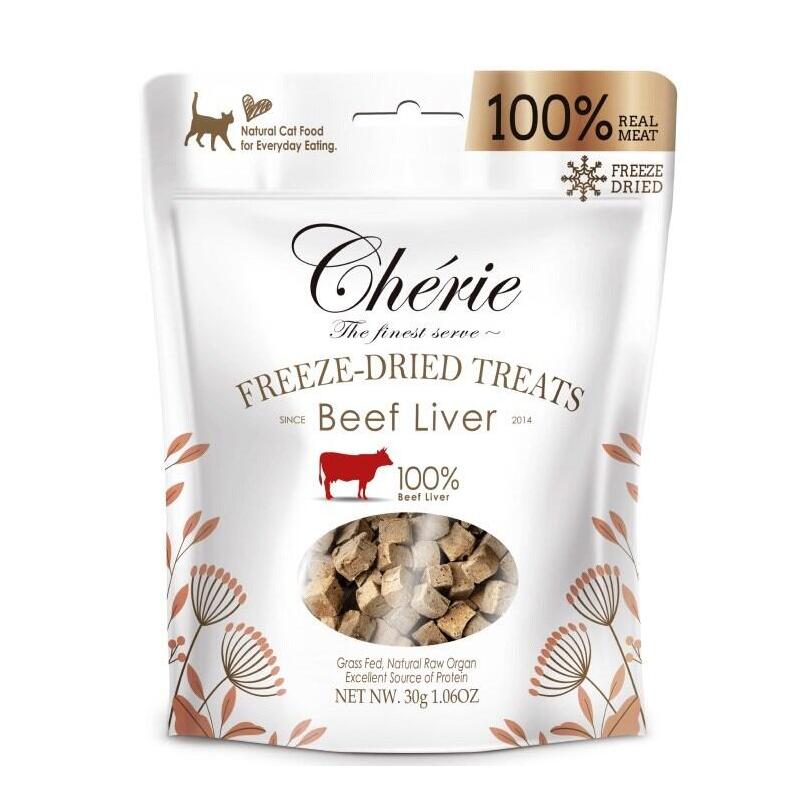 goma-para-gatos-cherie-freeze-dried-beef-liver-pieces-30g