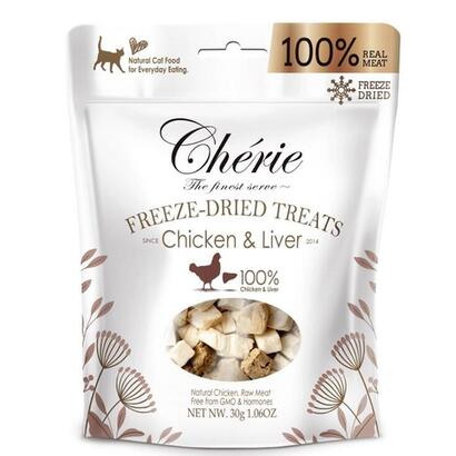 goma-para-gatos-cherie-freeze-dried-chicken-and-liver-pieces-30g