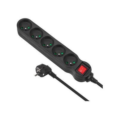 maclean-mce183-base-multiple-14-m-5-salidas-ac-interior-negro