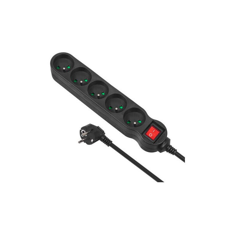 maclean-mce183-base-multiple-14-m-5-salidas-ac-interior-negro