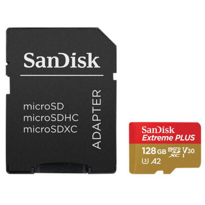 sandisk-extreme-plus-tarjeta-de-memoria-flash-adaptador-microsdxc-a-sd-incluido-128gb-a2-video-class-v30-uhs-i-u3-class10-micros