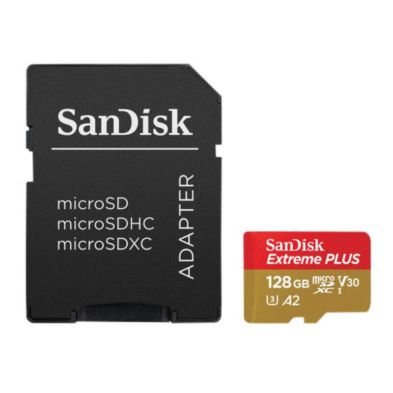 sandisk-extreme-plus-tarjeta-de-memoria-flash-adaptador-microsdxc-a-sd-incluido-128gb-a2-video-class-v30-uhs-i-u3-class10-micros