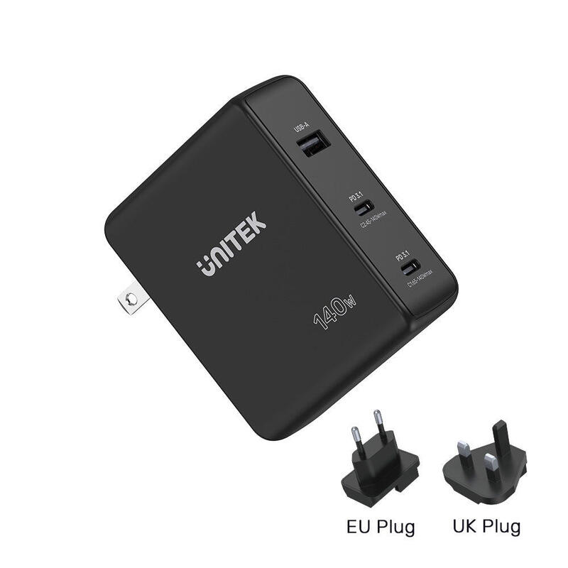 unitek-cargador-de-pared-2x-usb-c-usb-a-140w unitek-cargador-de-pared-2x-usb-c-usb-a-140w