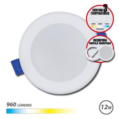 elbat-downlight-circular-12w-960lm-selector-3-temperaturas-sobrepared-blanco