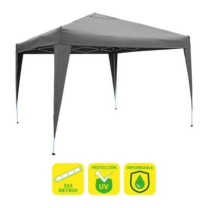 sungarden-carpa-plegable-acero-3x3m-gris-blanco