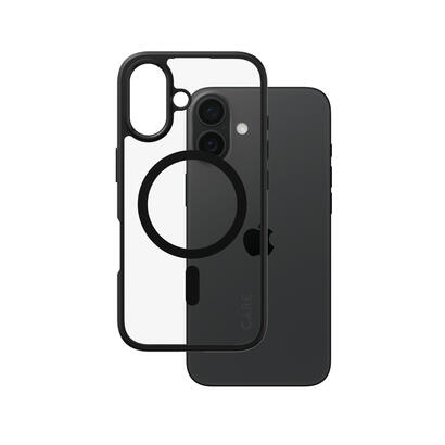 panzerglass-care-by-urban-combat-case-transparent-w-black-frame-magsafe-iphone-16-funda-para-apple-iphone-16-negro