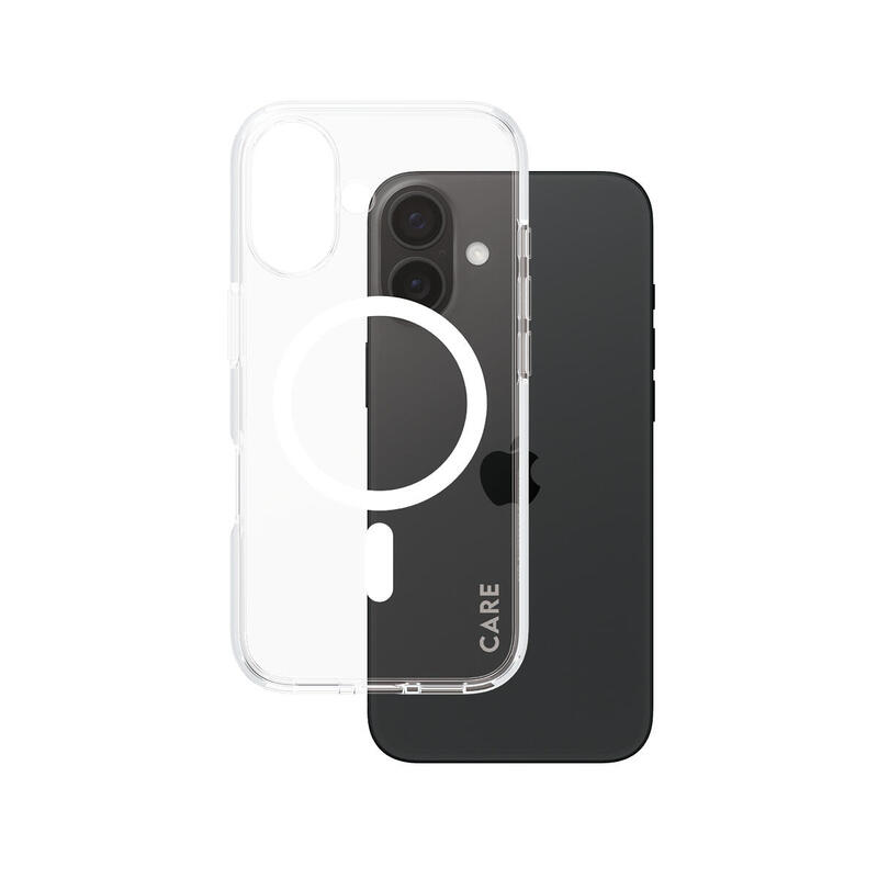 panzerglass-care-by-urban-combat-case-transparent-w-white-magsafe-iphone-16-funda-para-apple-iphone-16-transparente