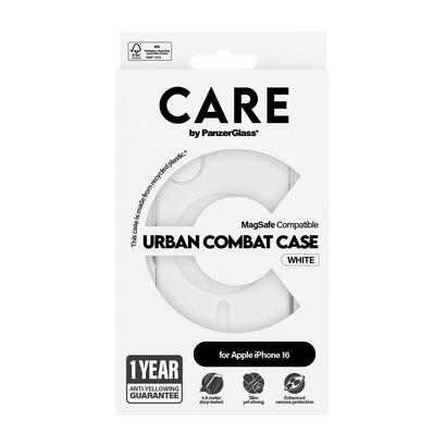 panzerglass-care-by-urban-combat-case-transparent-w-white-magsafe-iphone-16-funda-para-apple-iphone-16-transparente