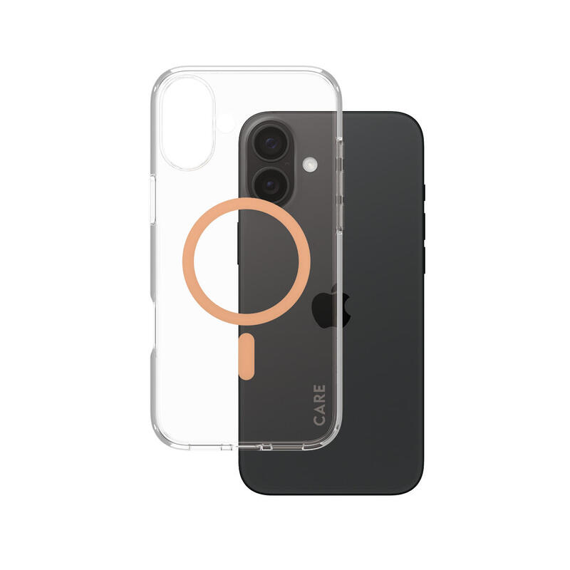 panzerglass-care-by-urban-combat-case-transparent-w-peachy-magsafe-iphone-16-plus-funda-para-apple-iphone-16-plus-transparente