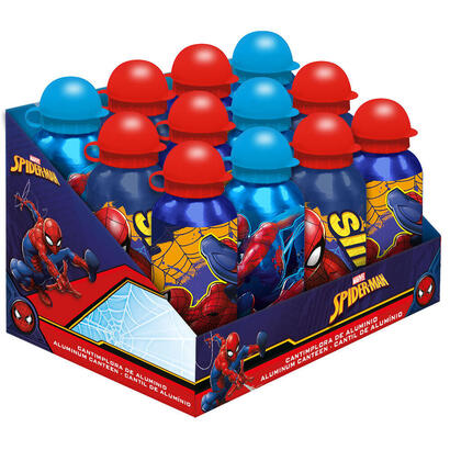 pack-de-12-unidades-cantimplora-aluminio-spiderman-marvel-500ml-surtido