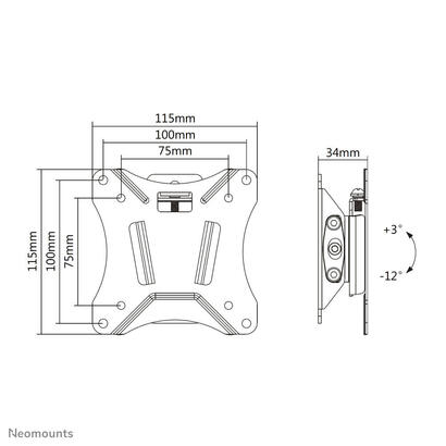 newstar-neomounts-soporte-de-pared-para-pantalla-plana-inclinable-10-30-pulgadas-vesa-75-100-max-25kg-negro