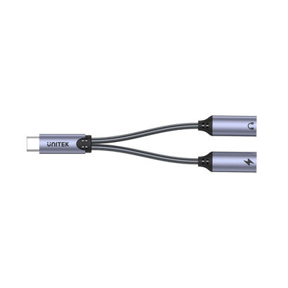 adaptador-unitek-usb-c-2x-usb-c-18w-audio-m206a
