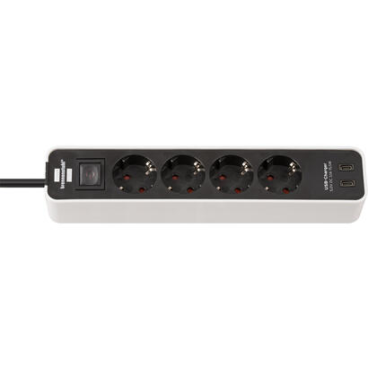 regleta-de-enchufes-brennenstuhl-ecolor-de-4-vias-con-2-puertos-usb-c-blanconegro-cable-de-15-metros-usb-c-con-interruptor-de-se